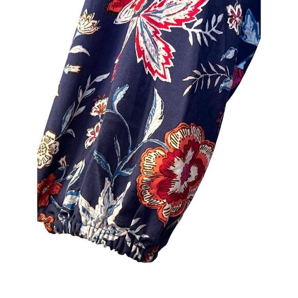 Old Navy Swing Dress Womens Small Blue Floral Soft Woven Keyhole Cottage Prairie - Picture 6 of 11